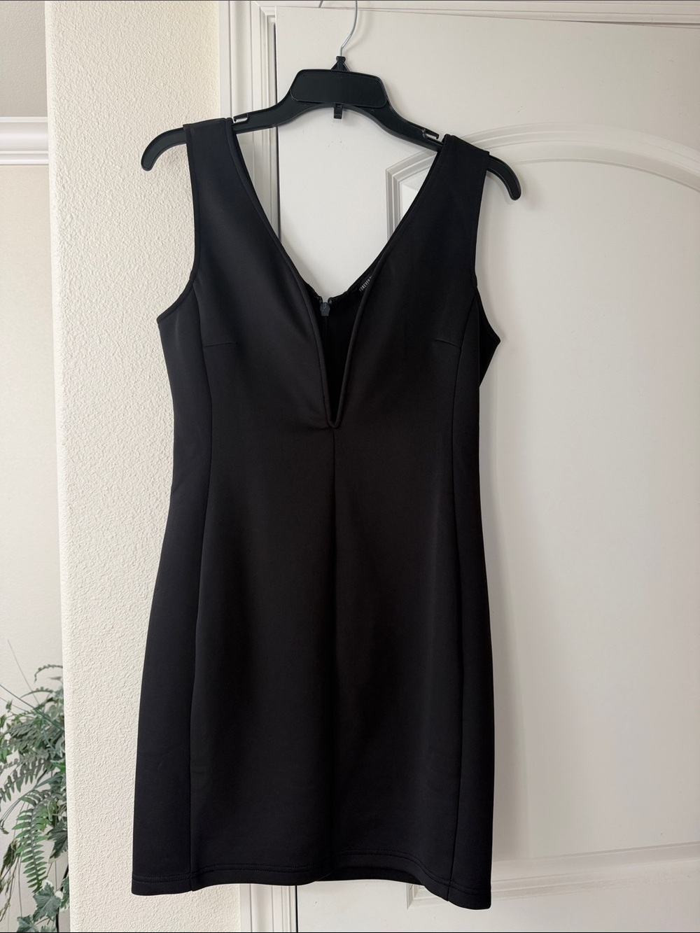 Forever 21 Black V-Plunge Sleeveless Mini Dress